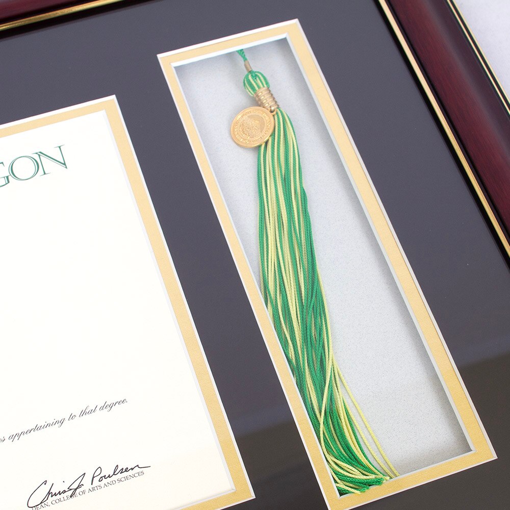 Oregon Seal, Josten's, Brown, Frames & Albums, Grad, Diploma Frame, Tassel display, Classic, Mahogany, Gold Foil, Seal, 909482